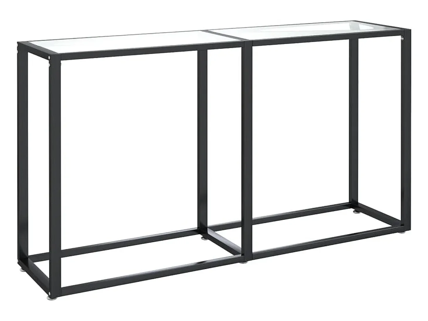 Mesa consola vidrio templado transparente 140x35x75,5cm
