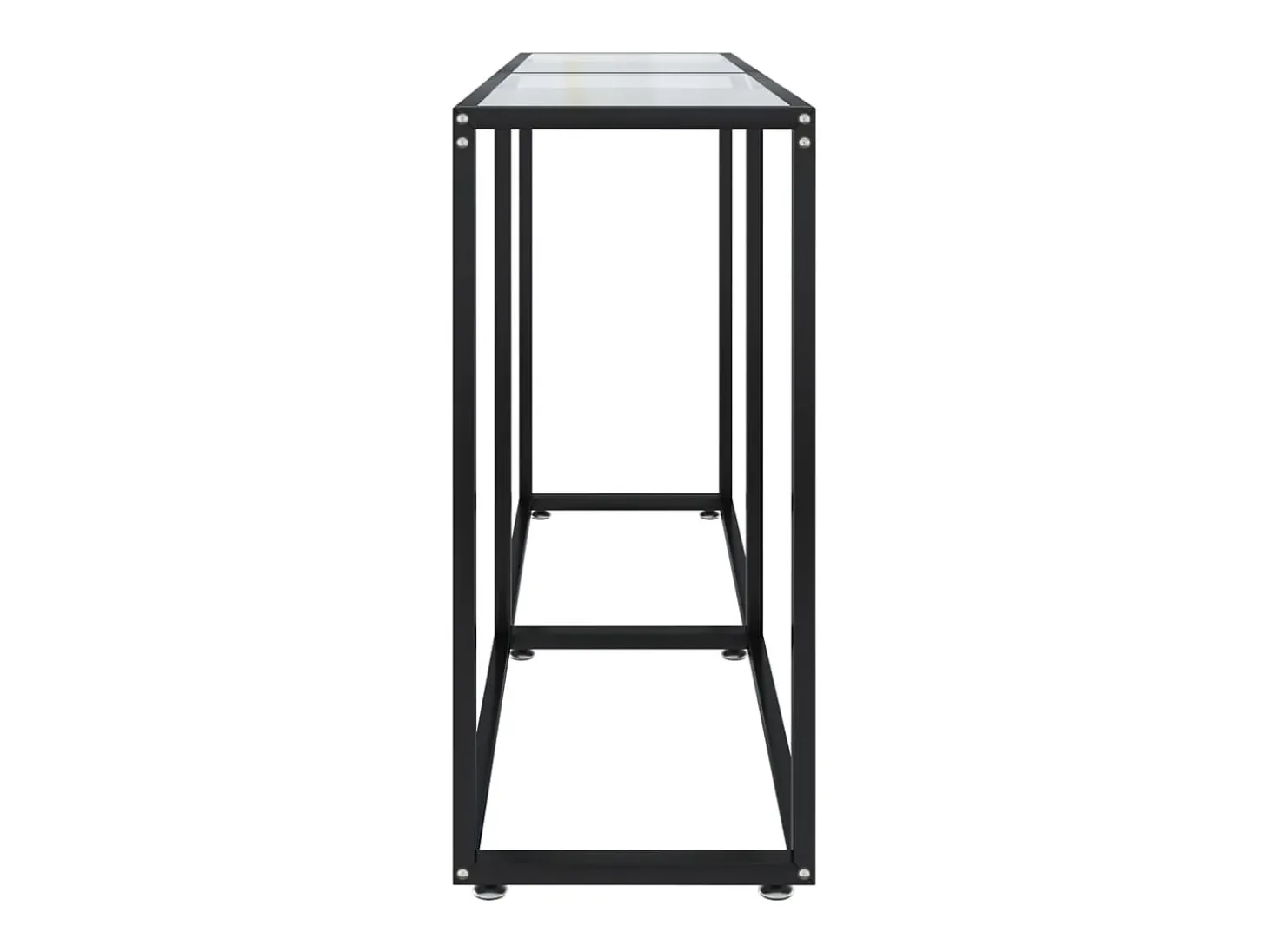 Mesa consola vidrio templado transparente 140x35x75,5cm