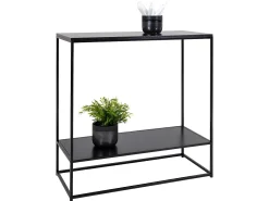 Mesa consola Viggo 1 estante color negro.