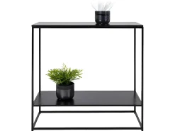 Mesa consola Viggo 1 estante color negro.