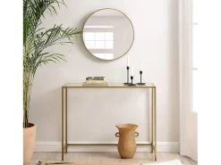 Mesa consola 100x35x80 cm dorado