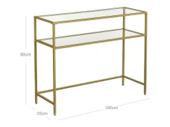 Mesa Consola 100x35x80 cm dorado