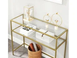 Mesa Consola 100x35x80 cm dorado