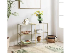 Mesa consola 100x30x73 cm Dorado
