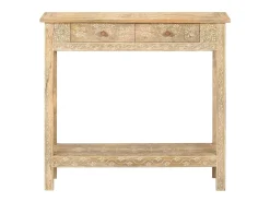 Mesa consola 80x35x74 cm Madera maciza de mango