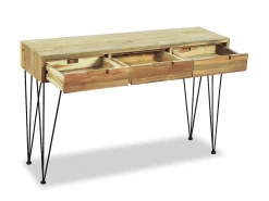 Mesa consola 120x35x76 cm madera de teca maciza