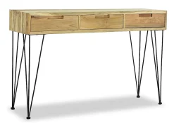 Mesa consola 120x35x76 cm madera de teca maciza
