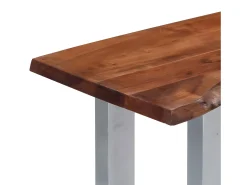 Mesa consola 115x35x76 cm madera maciza de acacia y hierro ES696132