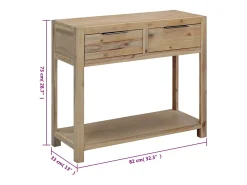 Mesa consola 82x33x73 cm Madera maciza de acacia
