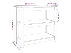 Mesa consola 80x40x74 cm Madera maciza de pino