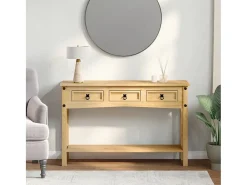 Mesa consola 114x34,5x73 cm madera maciza de pino