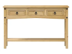 Mesa consola 114x34,5x73 cm madera maciza de pino