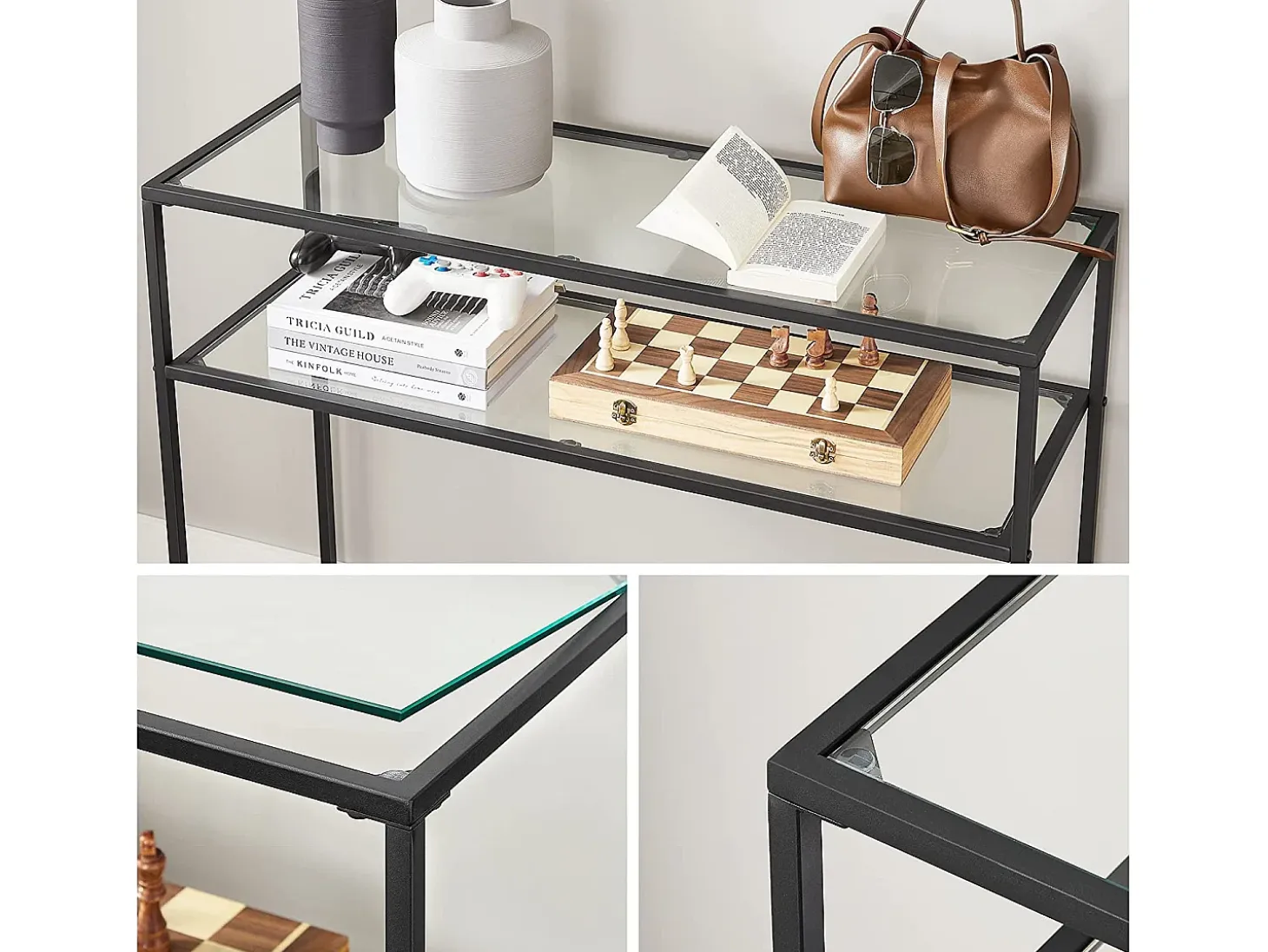 Mesa consola 100x80x35 cm Negra