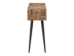 Mesa consola 110x34x80 cm teca maciza recuperada