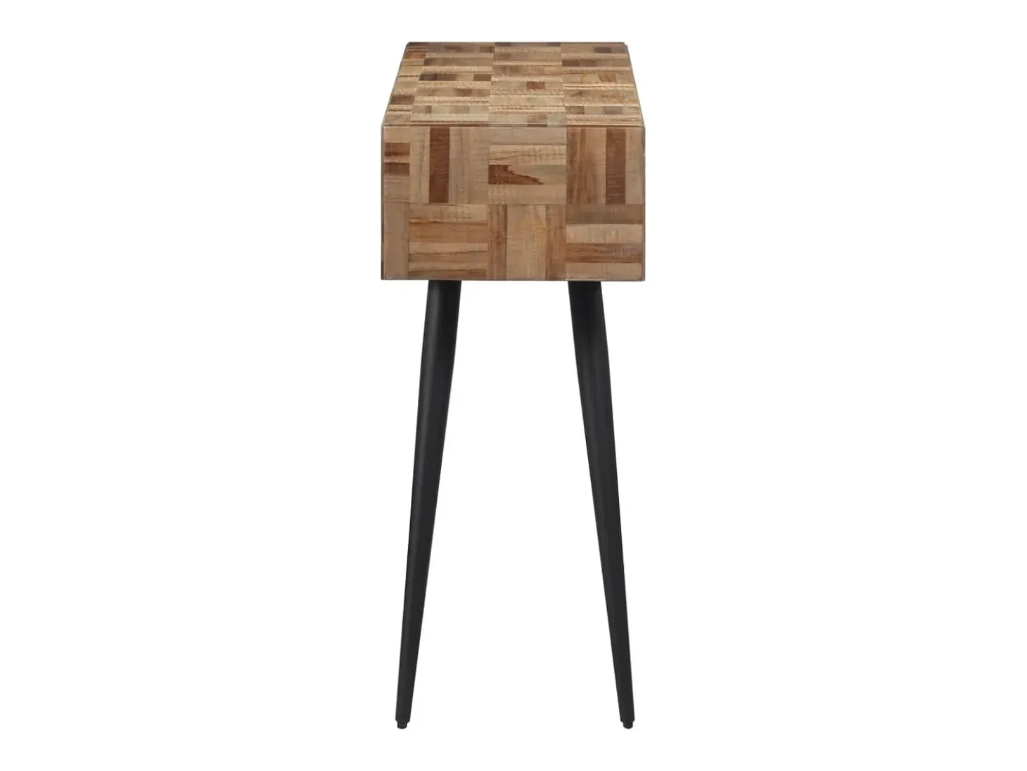 Mesa consola 110x34x80 cm teca maciza recuperada