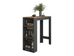 Mesa de bar antracita/roble dorado 45x110x106 repose