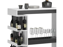 Mesa de bar blanco 108x50x103 dana