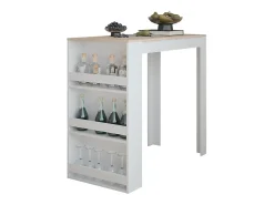 Mesa de bar blanco/sonoma 57x117x106 repose