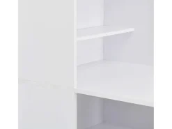 Mesa de bar con estantería blanca 115x59x200 cm