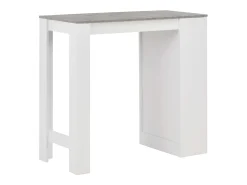Mesa de bar con estantería blanco 110x50x103 cm