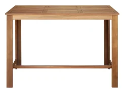 Mesa de bar de madera maciza de acacia 150x70x105 cm ES996701
