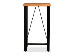 Mesa de bar de madera maciza de acacia 60x60x107 cm