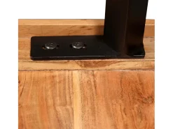 Mesa de bar de madera maciza de acacia 60x60x107 cm