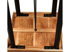 Mesa de bar de madera maciza de acacia 60x60x107 cm