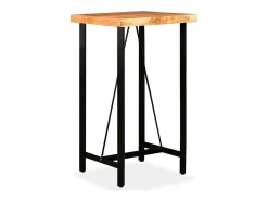 Mesa de bar de madera maciza de acacia 60x60x107 cm