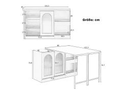 Mesa de bar extensible moderna, giratoria 360°, con espacio de almacenamiento, color blanco.