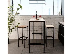 Mesa de bar madera antigua 120x50x105 fyrk