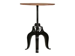 Mesa de bar madera maciza reciclada 75x(76-110) cm