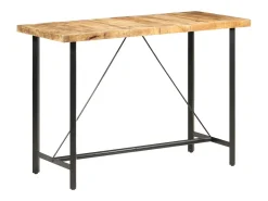 Mesa de bar madera maciza de mango rugosa 150x70x107 cm