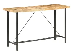 Mesa de bar madera maciza de mango rugosa 180x70x107 cm