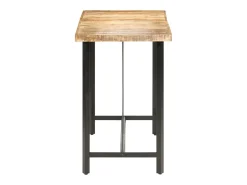 Mesa de bar madera maciza de mango rugosa 180x70x107 cm