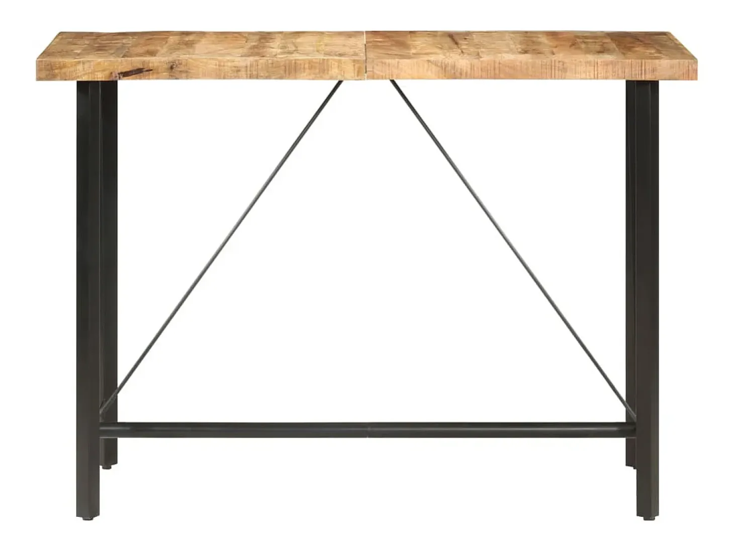 Mesa de bar madera maciza de mango rugosa 150x70x107 cm ES311279