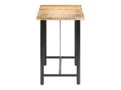 Mesa de bar madera maciza de mango rugosa 150x70x107 cm ES311279