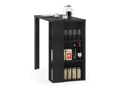 Mesa de bar negro 120x60x105.6 noel