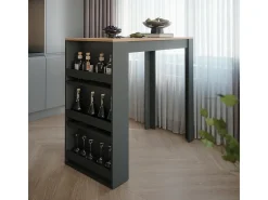 Mesa de bar oro power roble/antracita 57x117x106 repose