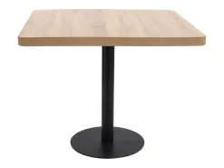 Mesa de bistró MDF marrón claro 80x80 cm