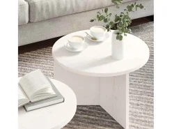 Mesa de Café 2 piezas 49 x 49 x 28 cm Madera maciza de Pino