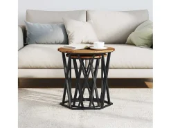 Mesa de Café 2 piezas Madera vieja 50 x 50 x 50 cm