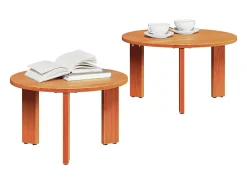 Mesa de Café 2 piezas Marrón cera 47.5 x 47.5 x 27 cm