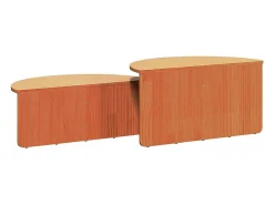 Mesa de Café 2 piezas Marrón cera 79 x 39.5 x 40 cm