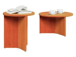 Mesa de Café 2 piezas Marrón cera 49 x 49 x 28 cm