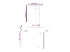 Mesa de Café 2 piezas Marrón cera 49 x 49 x 28 cm