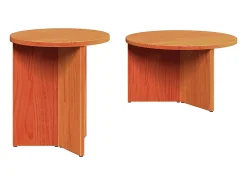 Mesa de Café 2 piezas Marrón cera 49 x 49 x 28 cm