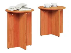 Mesa de Café 2 piezas Marrón cera 41.5 x 41.5 x 41 cm