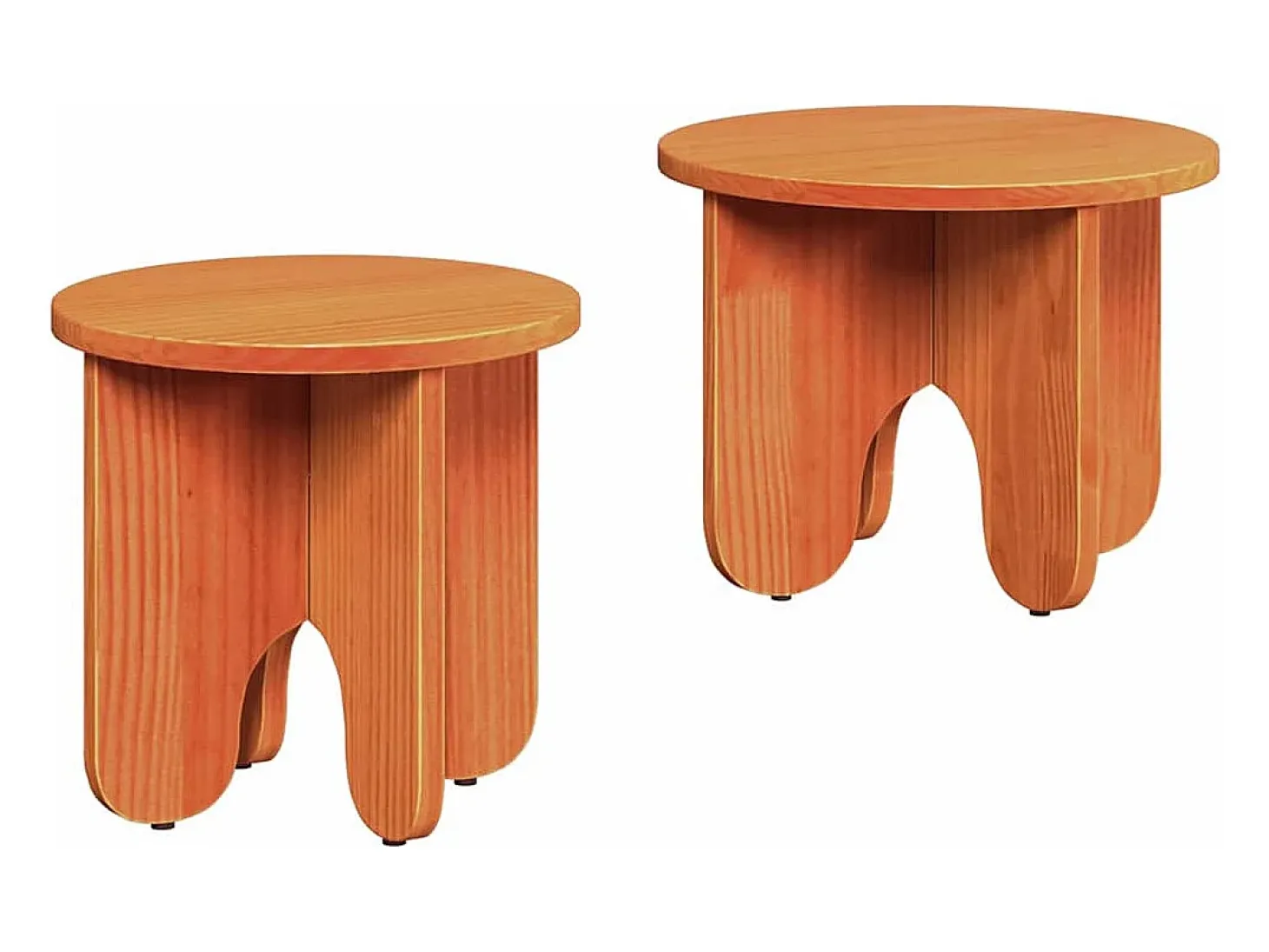 Mesa de Café 2 piezas Marrón cera 39.5 x 39.5 x 30 cm