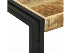Mesa de Café 2 piezas Marrón madera maciza de mango